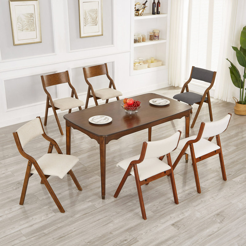 Chaise de salle à manger rembourrée pliante, peu encombrante, facile à transporter, salle à manger
