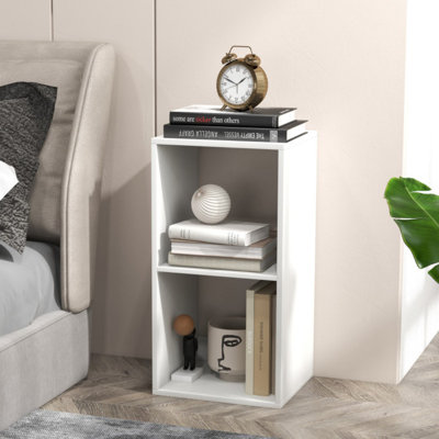 Bibliothèque à 2 cubes avec garde-corps arrière pour la chambre à coucher du salon