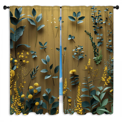 Rideaux obscurcissant à motif floral Botanical - 2 panneaux