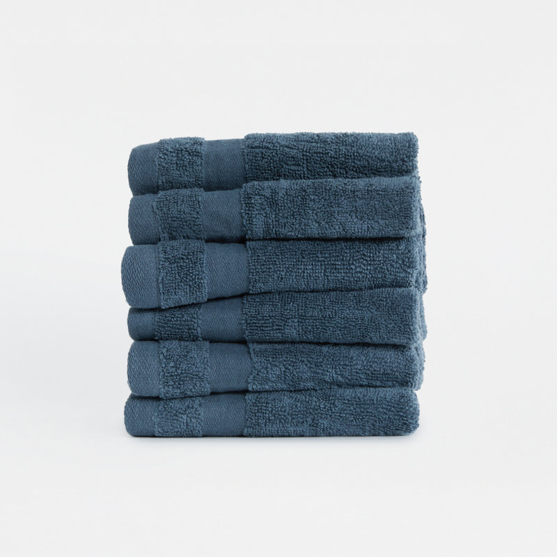 Ensemble de débarbouillettes 100% coton Essential, Marine