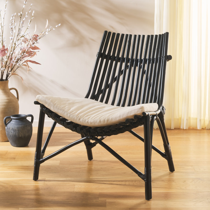 Fauteuil d'appoint avec coussin Hanoverton, Noir
