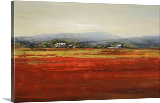 « ii » par sydney edmunds,, reproduction d’art sur toile Vibrant Fields, H 12 po x l 18 po x P 1,25 po