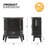 22" Electric Fireplace Heater with Flame Effect, Freestanding Fireplace with Adjustable Temperature