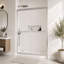 Porte double coulissante en verre trempé transparent avec cadre de sécurité 1/4 po x l 72 po x H 72 po Cascada, noir mat 