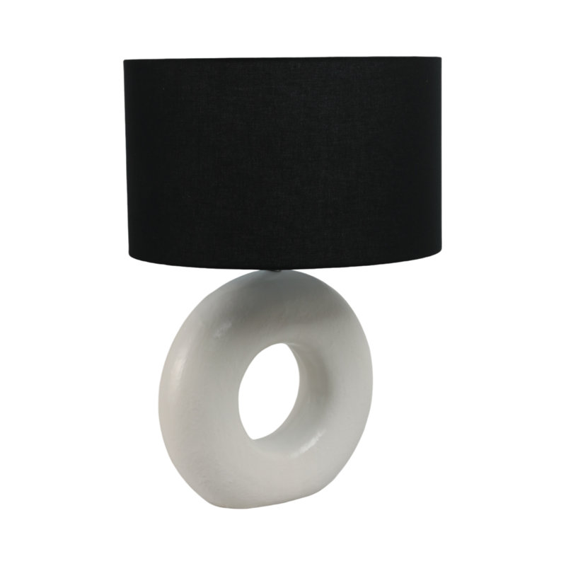Lampe de table ronde en céramique 26 po Ivy Bronx