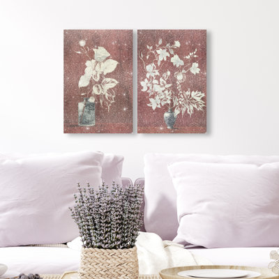 Romance Vases Set Canvas Floral & Botanical Print by Oliver Gal, Black Frame, 10 x 15