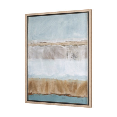 Quiet Echoes - Wash a Hand Embelished Textured Framed Art Print