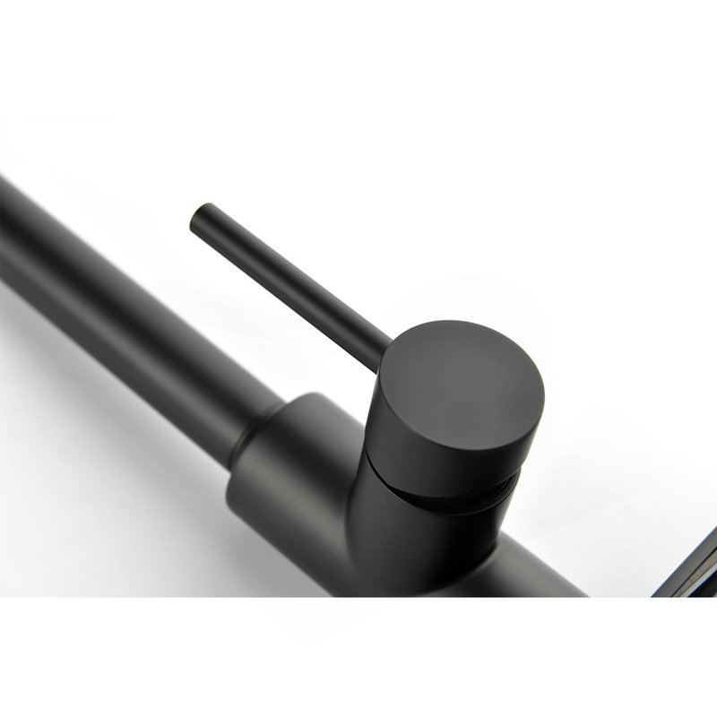 Robinet de cuisine avec douchette extractible, Noir mat