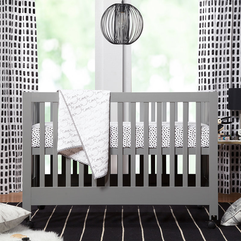Maki 2-in-1 Convertible Portable Crib, Green