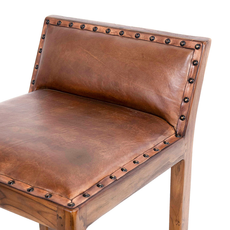 Tabouret de comptoir en bois véritable de 25 po Skiles