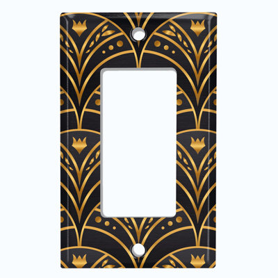 Patterned 1 - Gang Rocker Standard Wall Plate