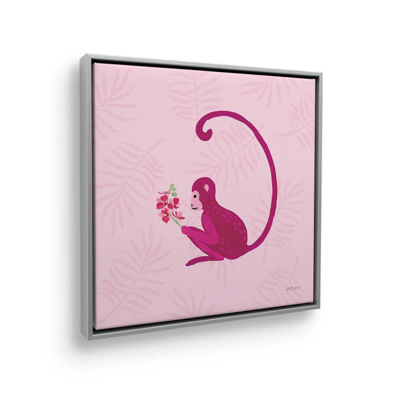 «In the Jungle IV» par Yvette St. Amant, reproduction d'art sur toile, H 20 po x l 20 po, Cadre flottant, Argent argent