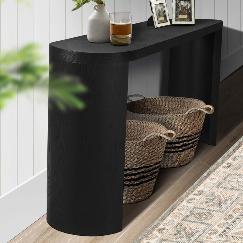 60'' Thick Top Entryway Table, Black