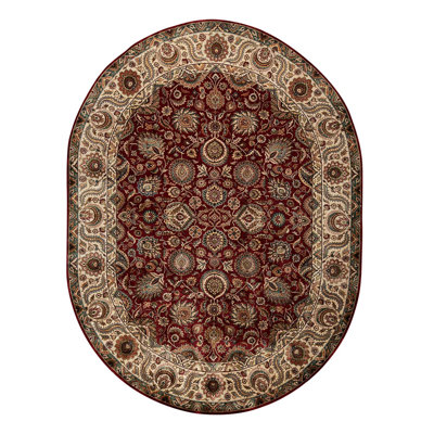 Tapis unique en laine noué à la main de 9 pi x 11 pi 11 po rouge / beige / gris