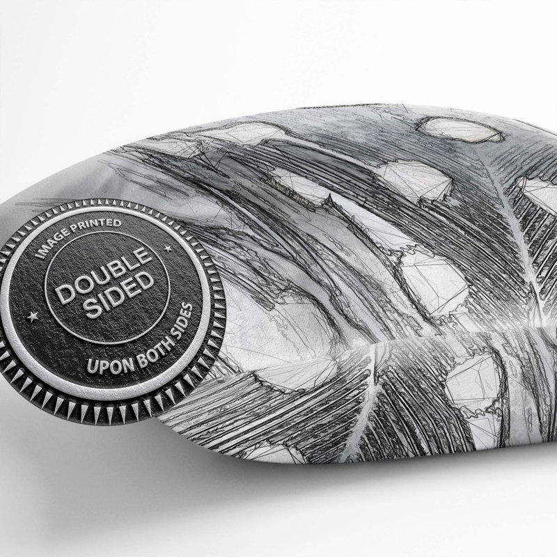 Square Throw Cushion, 40cm H x 40cm W x 15cm D