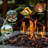 28In Outdoor Propane Fire Pit Table, 50,000BTU, Outside Gas Dinning Fire Table With Lid, Rattan & Wicker-Look, Lava Stone, ETL Certification, With Adjustable Flame Apply To Garden Patio Backyard-572825093