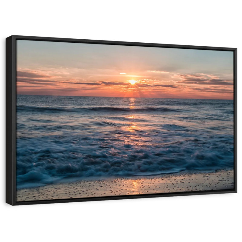 Plage "Lever de soleil sur l'océan", H 21 po x l 31 po