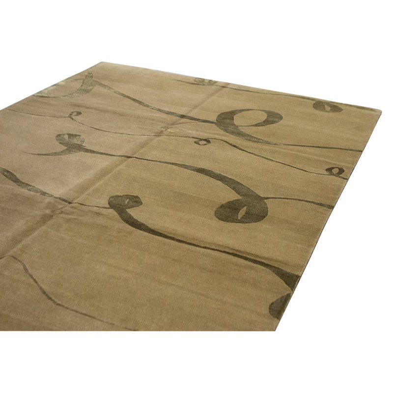 Handmade Silk and Wool Area Rug