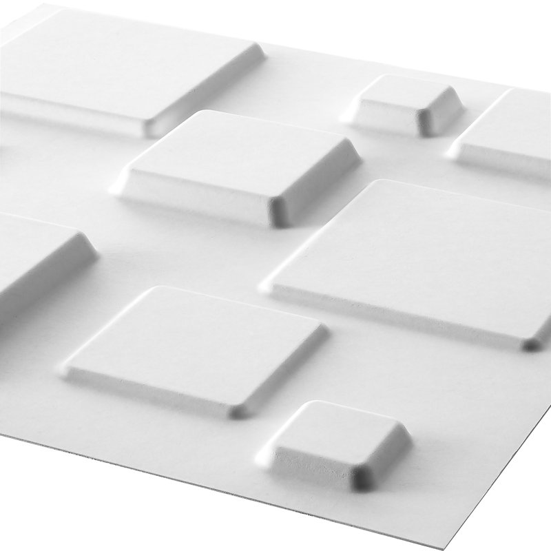 Mulvihill 3D Squares Embossed Wall Panel - 2m x 1.5m
