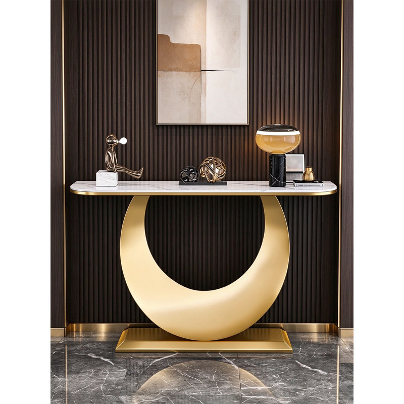 39.37 " W Stone Top Console Table