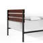 Steens Modern Metal Bed frame with Bamboo Headboard-337111840