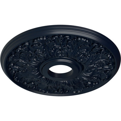 Médaillon de plafond Endurathane Dublin, P 15 3/8 po x P 3 5/8 po x P 1 po (convient aux auvents jusqu'à 8 1/4 po), finition dorée de pharaons peinte à la main