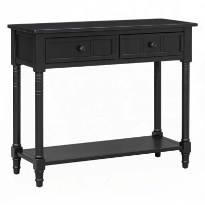 Console Table with Two Drawers and Bottom Shelf