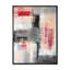 «Gray Meets Red Abstract Art», art mural moderne et contemporain sur toile