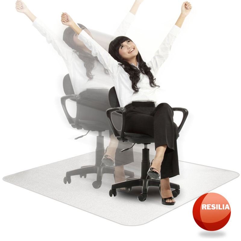 Tapis de chaise droit standard, l 36 po x P 48 po, Transparent, Non inclus