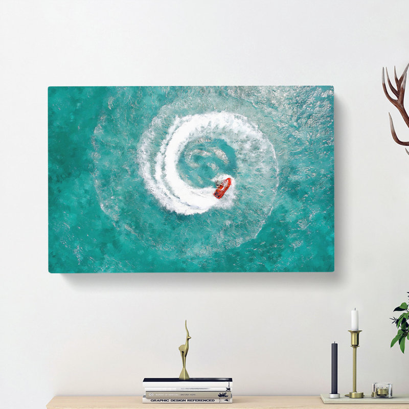 Jet Ski Whirlpool On Bear Lake - Wrapped Canvas, 45cm H x 76cm W x 4cm D