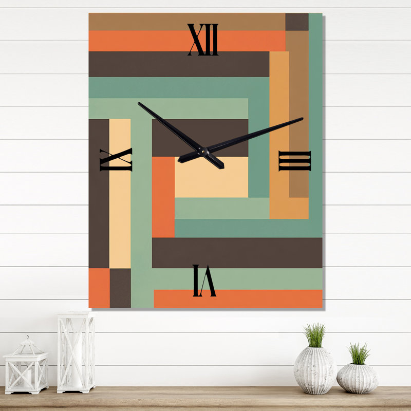Horloge murale rétro Mid-Century, Grand