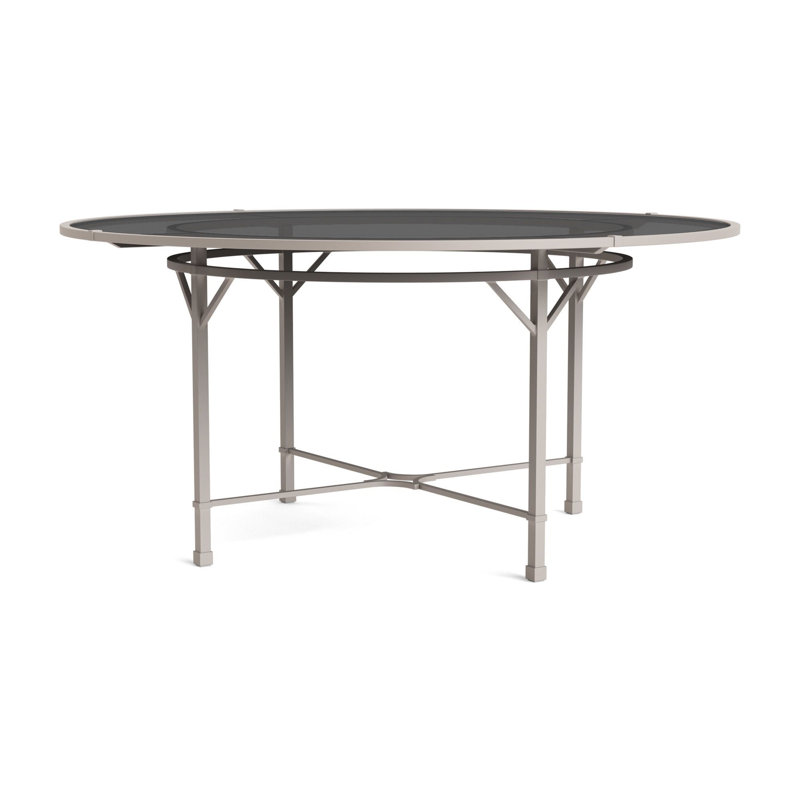 Venetian Outdoor Round Dining Table, 60" D, Dove Smooth