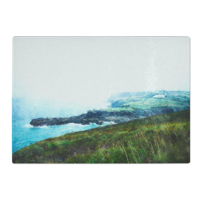 Tempered Glass Port Isaac in Cornwall Chopping Board