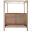 Flores Canopy Bed with Upholstered Headboard