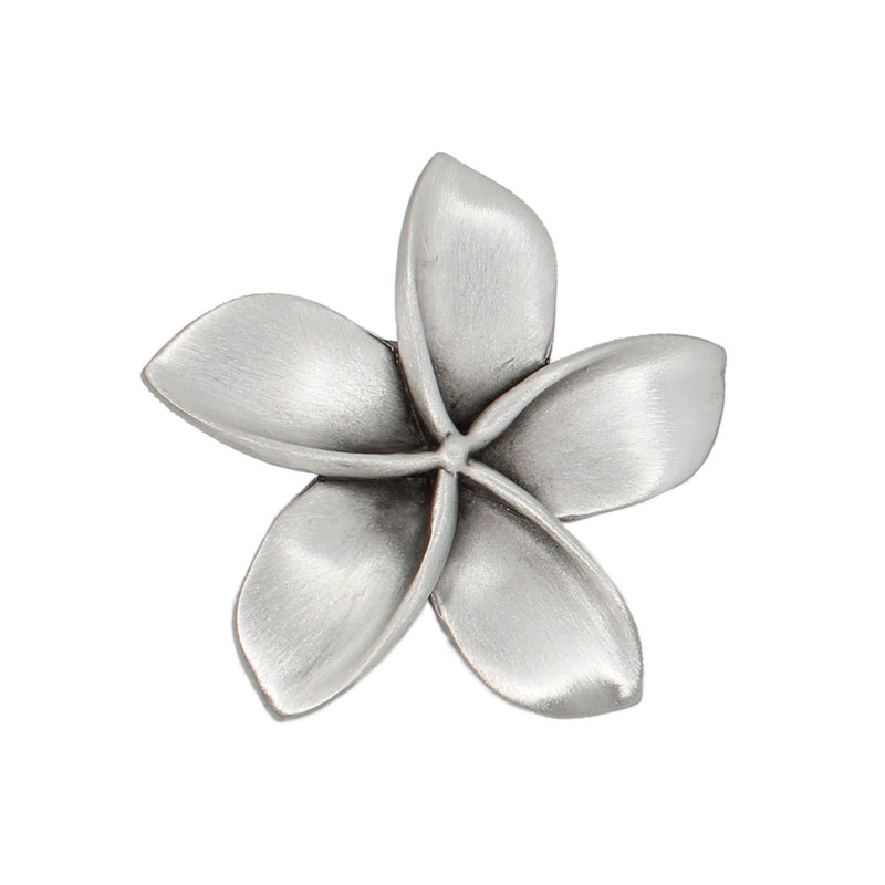 Poignée Plumeria, Nickel brossé, L 2 po x l 2 po, 1