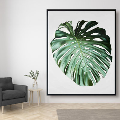 Monstera Leaf Print On Canvas