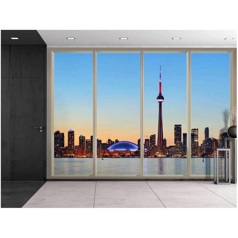 View Through Sliding Doors Peel & Stick Clear Border, 66" L x 96" W