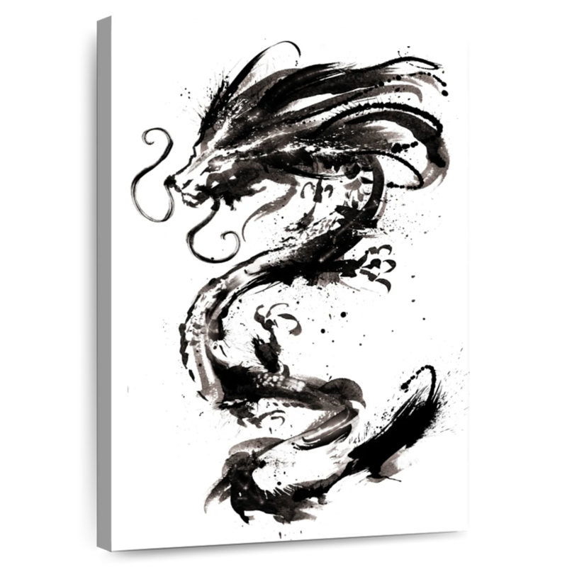 Dragon asiatique, H 45 po x l 30 po