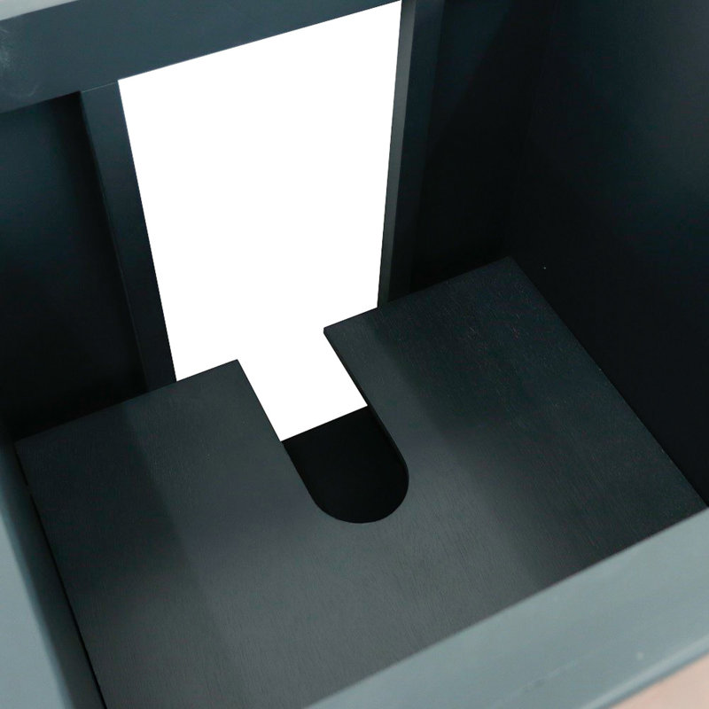 Meuble-lavabo double 61 po en pierre reconstituée et lavabo ovale, Noir