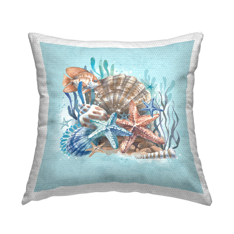 Coussin décoratif d'extérieur Seashell Still Life