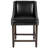 24" High Transitional Full Back Wooden Counter Height Stool with Accent Nail Trim-84895861-90139913