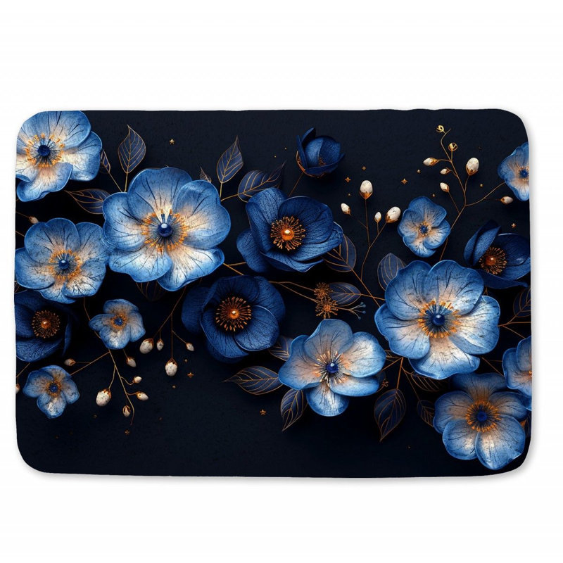 Tapis de bain en microfibre / microsuède Chrystell, L 17 po x L 24 po
