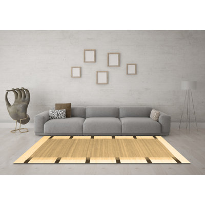 Tapis contemporains brun lavable à la machine 2574