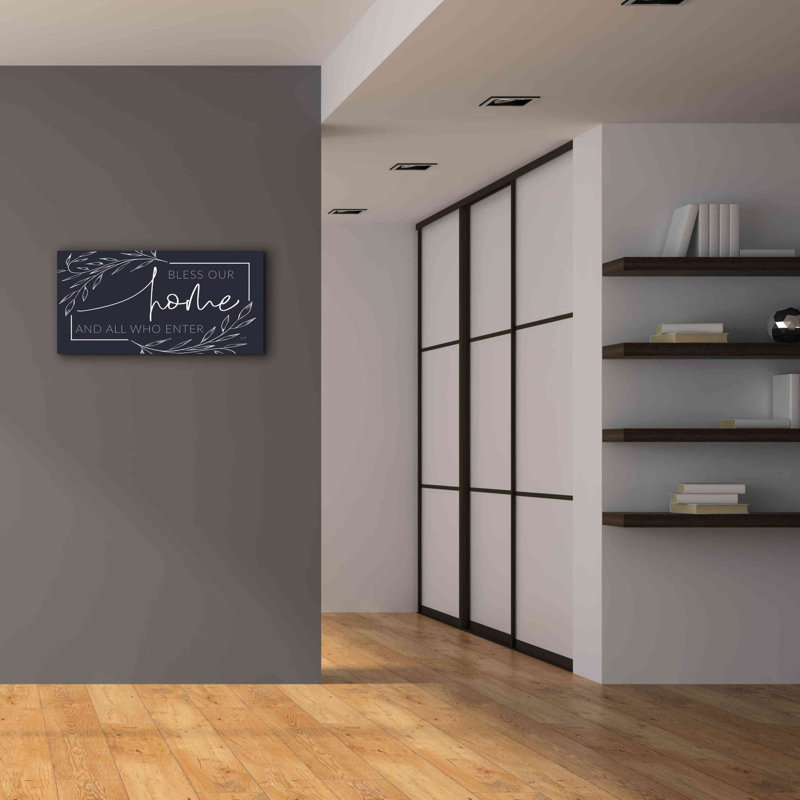 «Bless Our Home and All Who Entrée» par Lux + Me Designs, estampe numérique sur toile, H 20 po x l 40 po x P 1,5 po