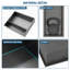 Double tablette de niche en acier inoxydable, noir acier-1991677065