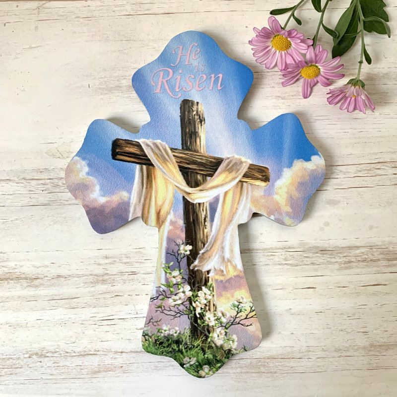 Il est ressuscité, croix en bois