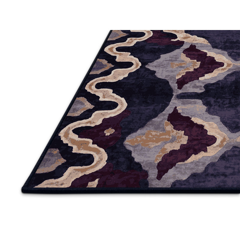 Tapis mauve soyeux et moelleux, Tapis de couloir 2 pi x 5 pi