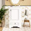 Meuble-lavabo de 20 po pour l'organisation, lavabo en céramique, porte à fermeture en douceur, tablette réglable et petites salles de bain organisées de 20 po, mécanisme, armoire-526690300