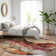 Machine Washable Indoor/Outdoor Xhevrie Khaki Rug
