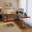 Walnut L-Shaped Solid Wood desks-108124593